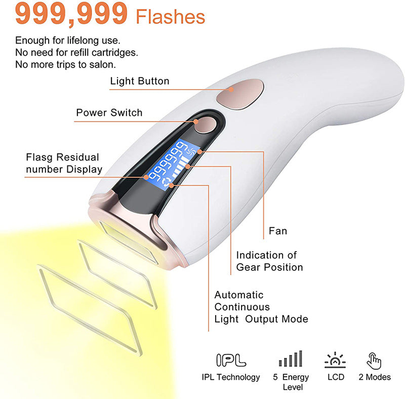 Hot-selling Non-freezing Hair Removal Instrument IPL Hair Removal pulse portable beauty instrument full body Hair Removal